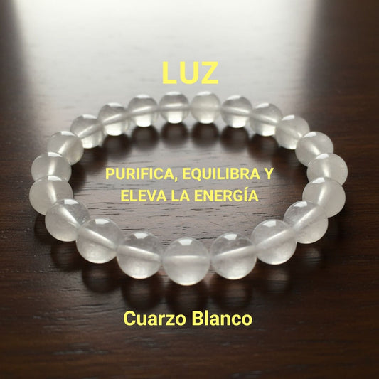 Pulsera de Cuarzo Blanco – Claridad y Pureza