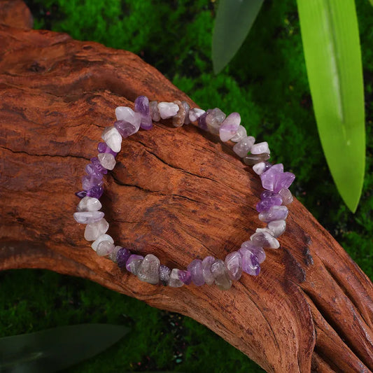 Pulsera Chip De Amatista - Aliviar la Ansiedad y Calmar la Mente